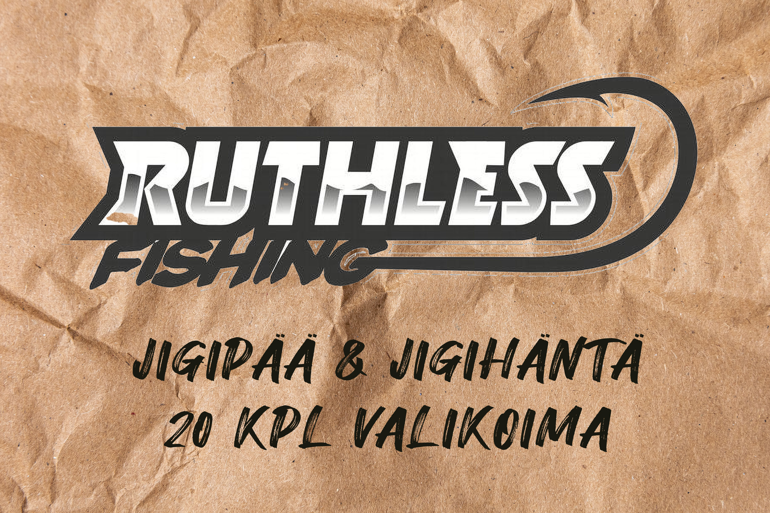 Ruthless jigipilkkejä lajitelma. Arvo 100 eur.